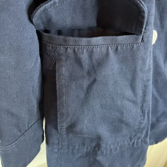 J.Crew Heavyweight Cotton Twill Pea Coat Navy Jacket‎ Size 10 - Picture 7 of 14